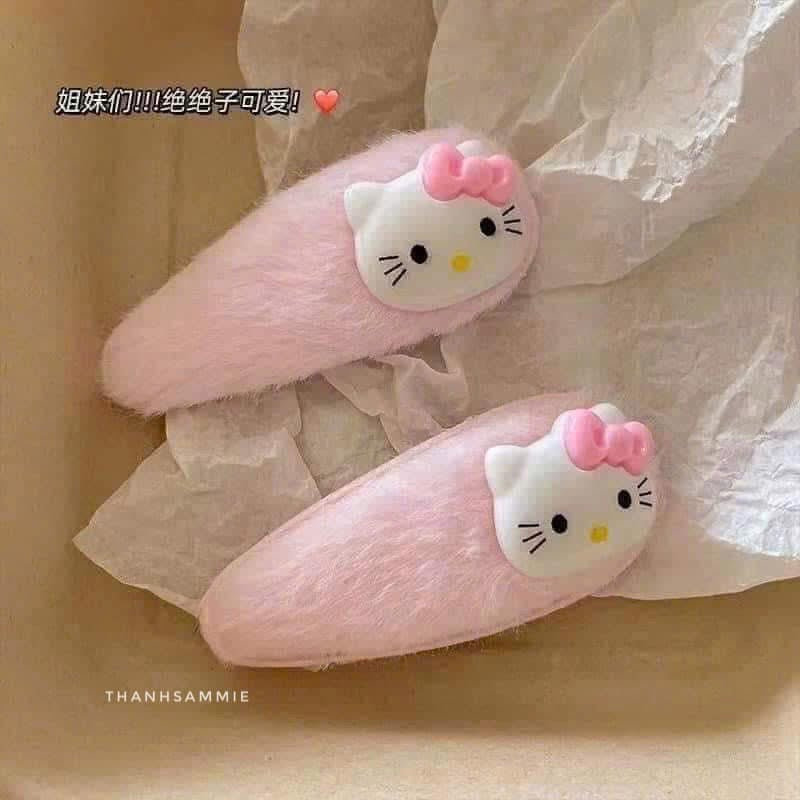 SET OF 15 PINK KITTY HAIR CLIPS