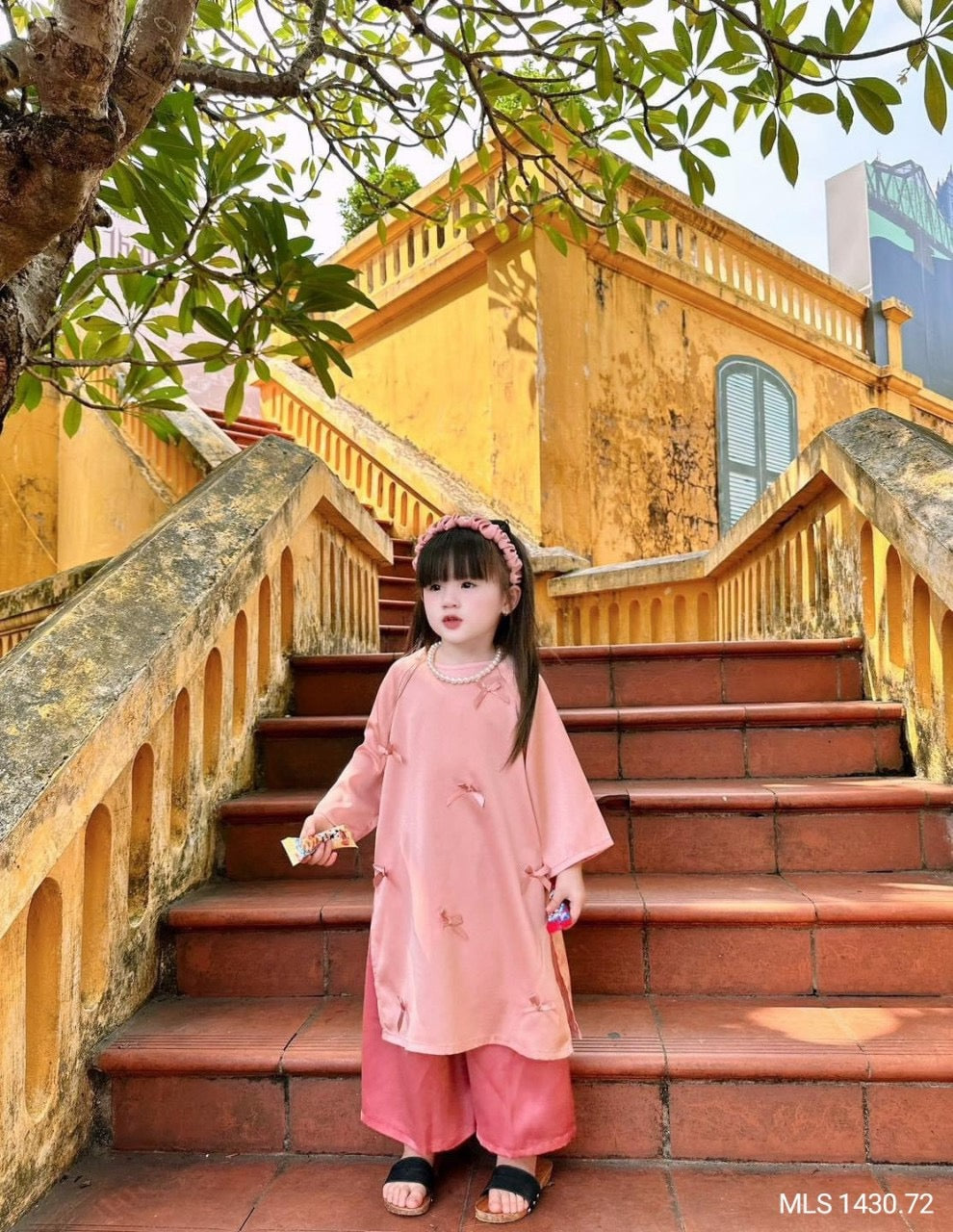 Áo Dài lụa Hồng Vỏ Đỗ