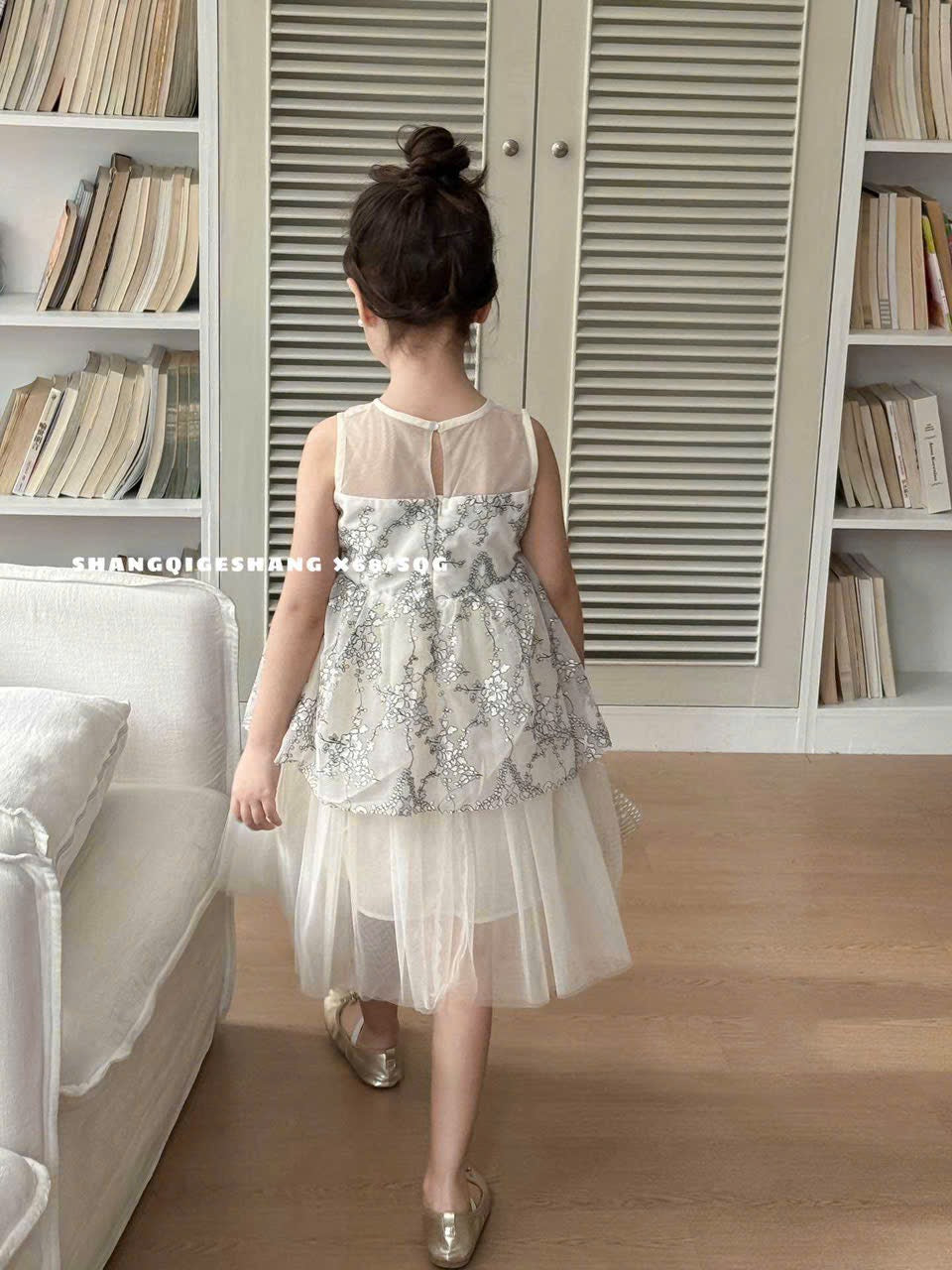 CREAM BOW PRINCESS DRESS