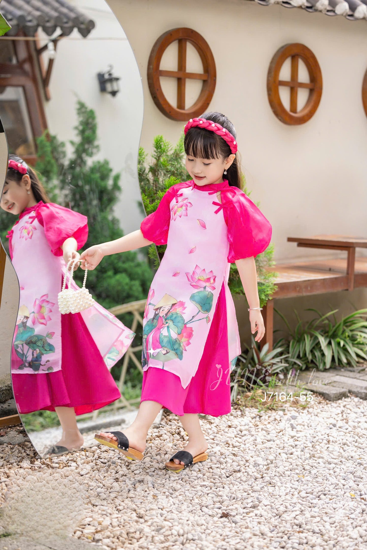 Áo Dài Dáng Sen - 2 màu