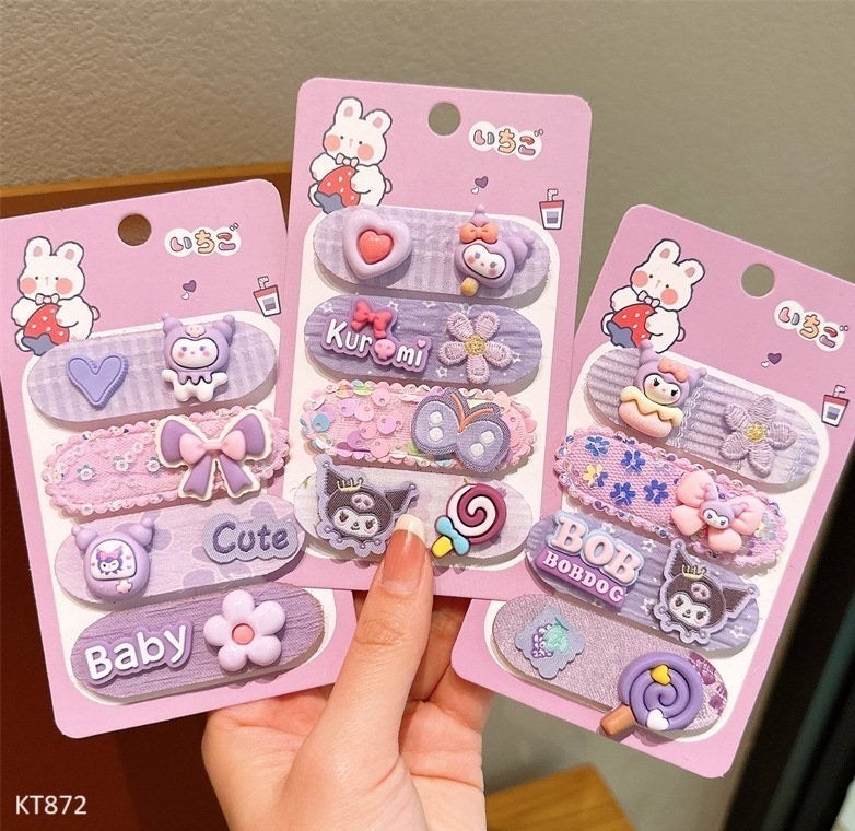 SET OF 20 KUROMI HAIR CLIPS