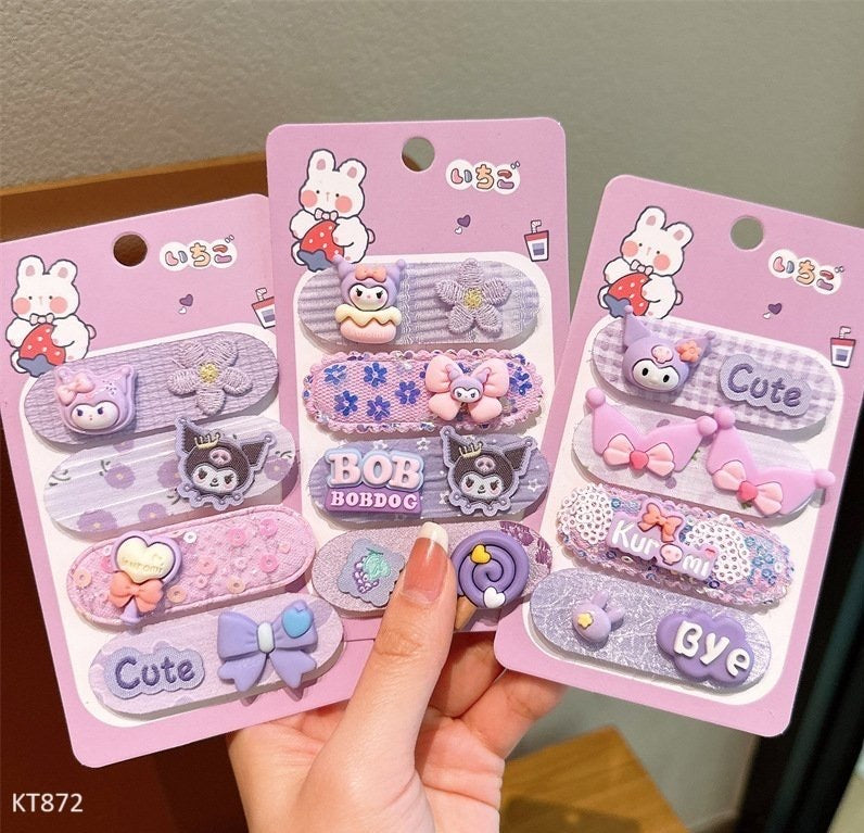 SET OF 20 KUROMI HAIR CLIPS