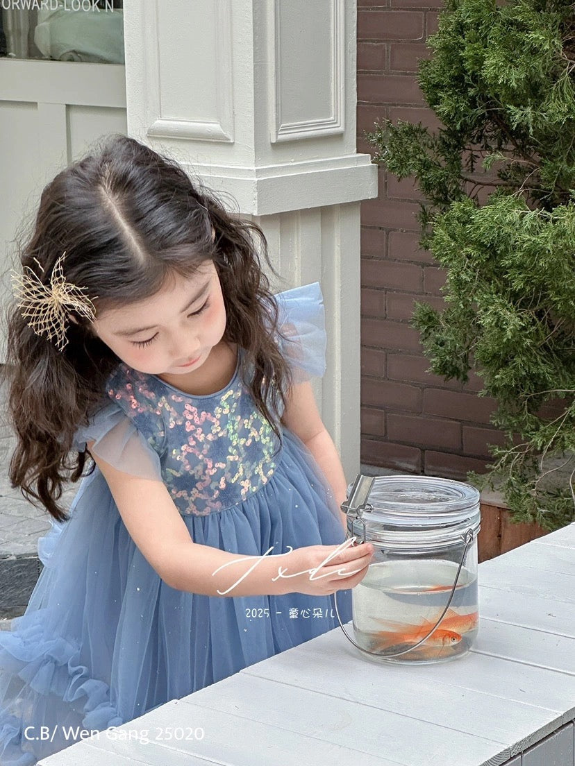 BLUE PRINCESS DRESS