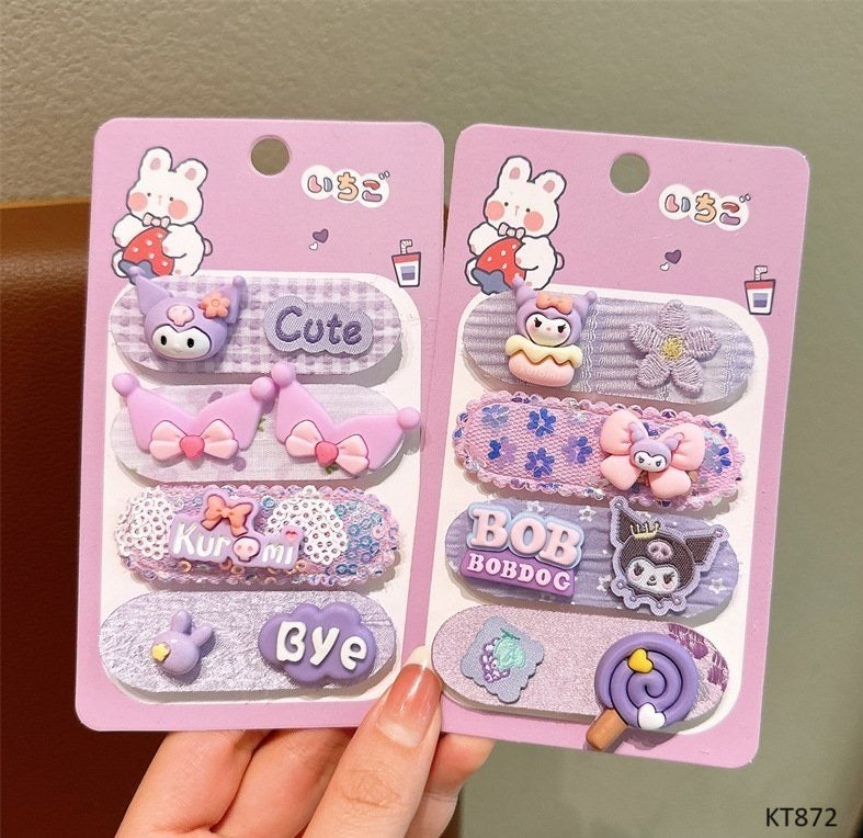 SET OF 20 KUROMI HAIR CLIPS