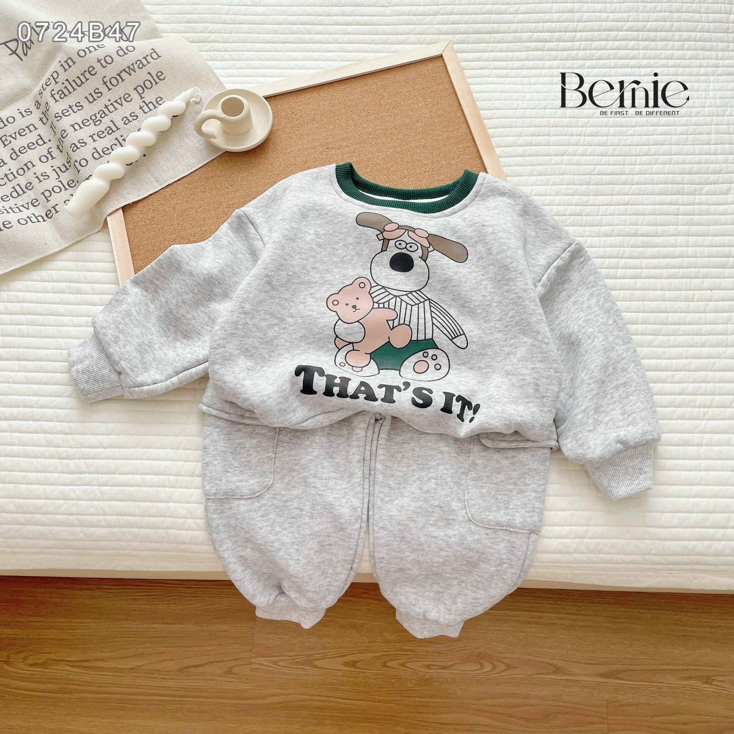 GRAY BEAR FELT SET