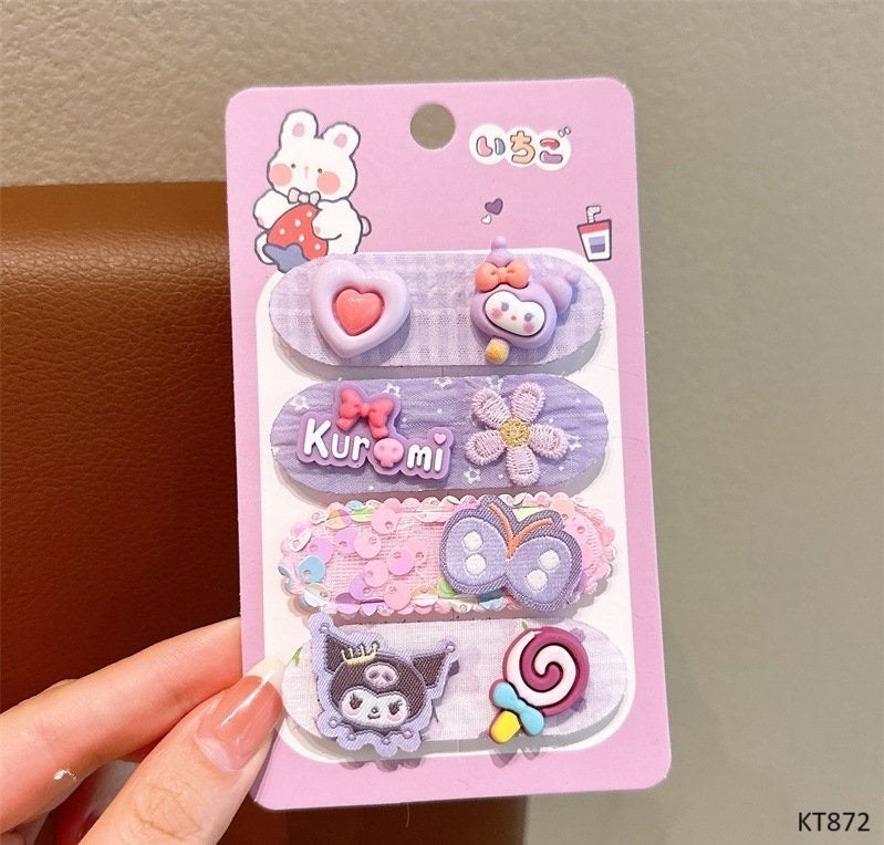 SET OF 20 KUROMI HAIR CLIPS