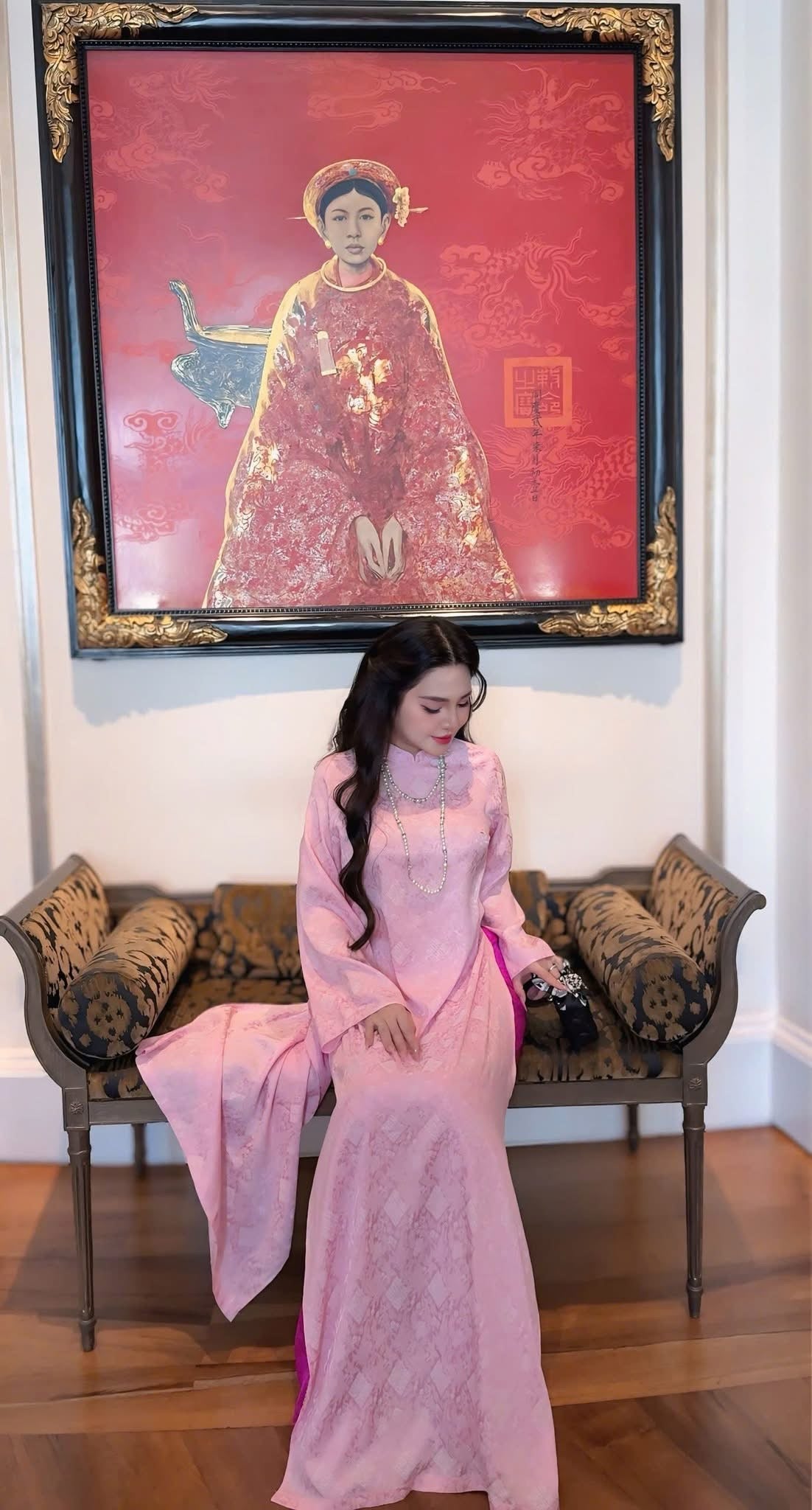 Kim - Rose Pink Silk Áo Dài - Traditional Vietnamese Dress for Women | Wedding Guest Gown
