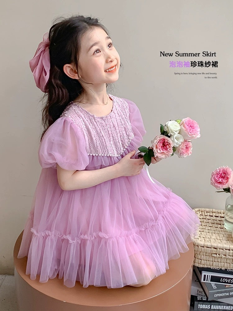 PURPLE MESH PRINCESS DRESS