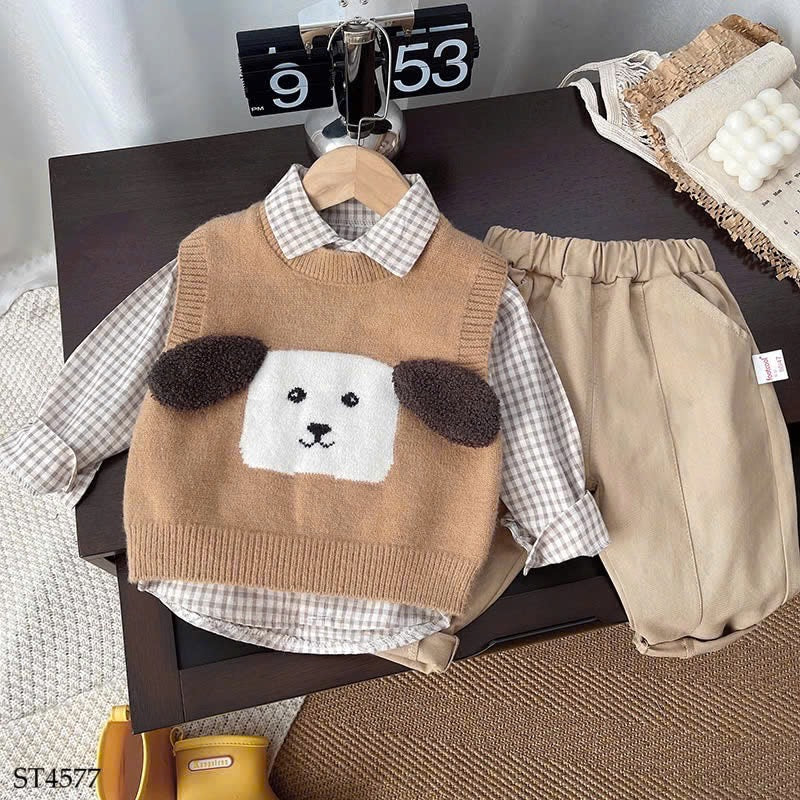 SET OF 3 BROWN SET FOR BOY