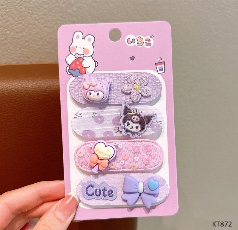 SET OF 20 KUROMI HAIR CLIPS