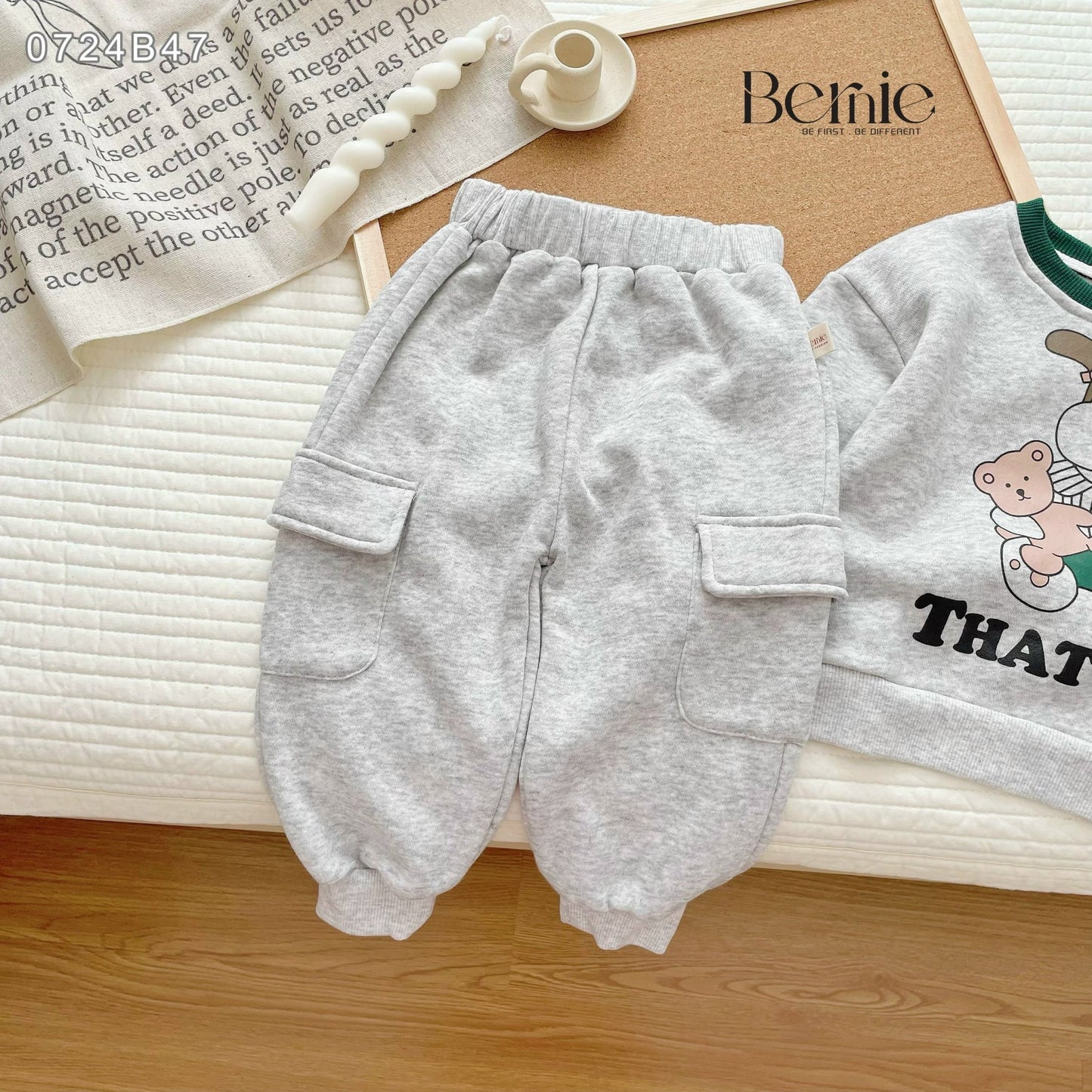 GRAY BEAR FELT SET