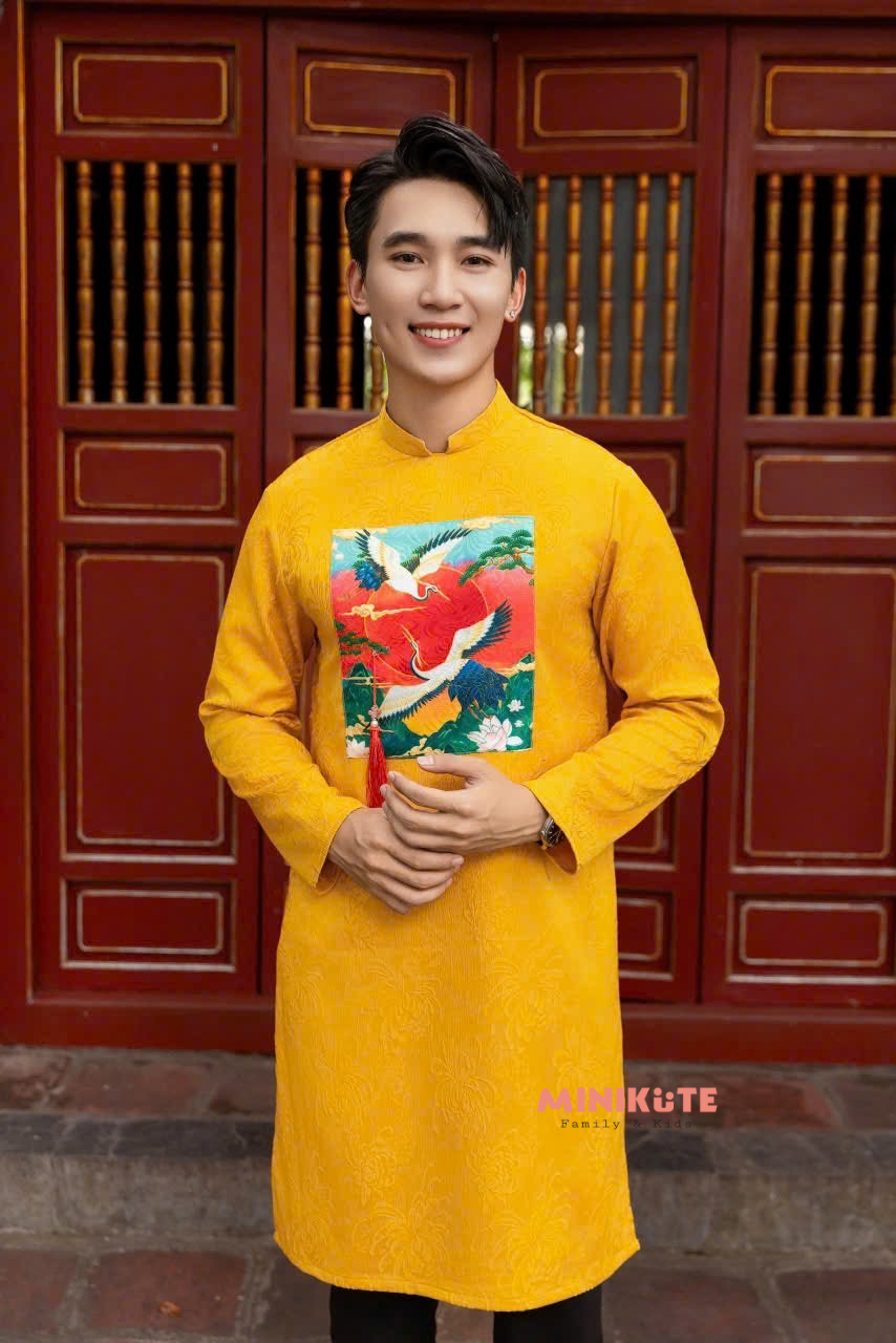Áo Dài Gia Đình Cát Tường- Vàng