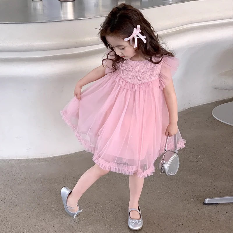 PINK MESH PRINCESS DRESS