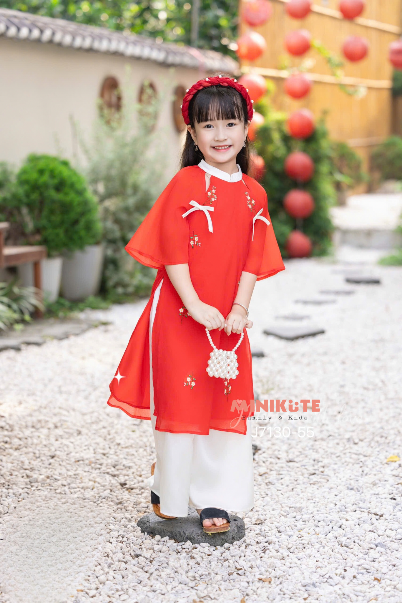 Áo Dài Thy Vân - Đỏ