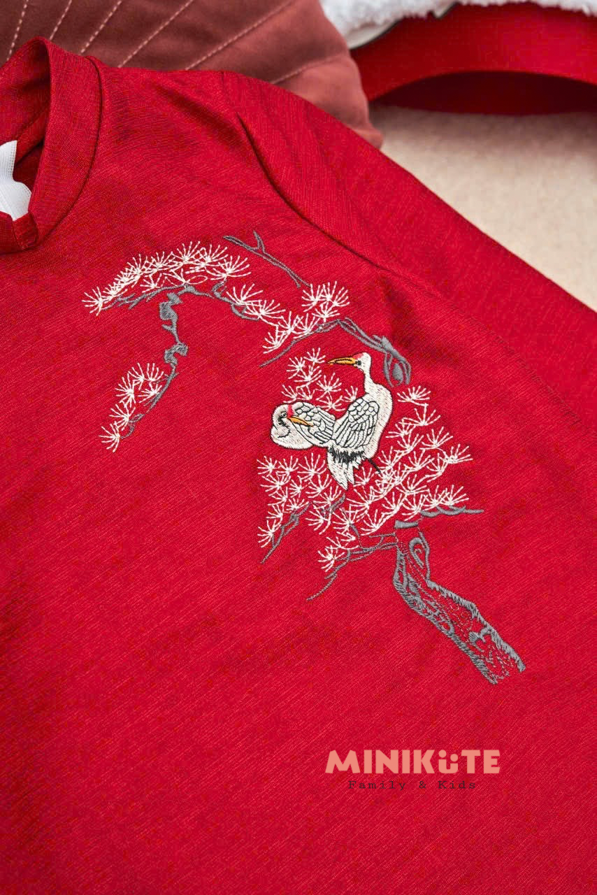 Áo Dài Tùng Bách - Đỏ