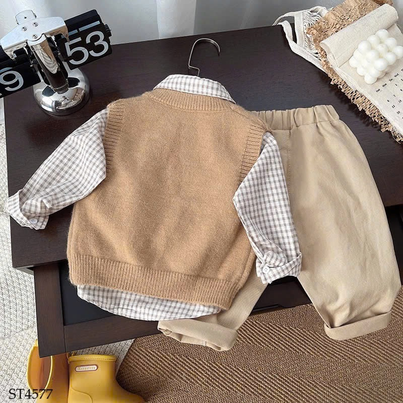 SET OF 3 BROWN SET FOR BOY