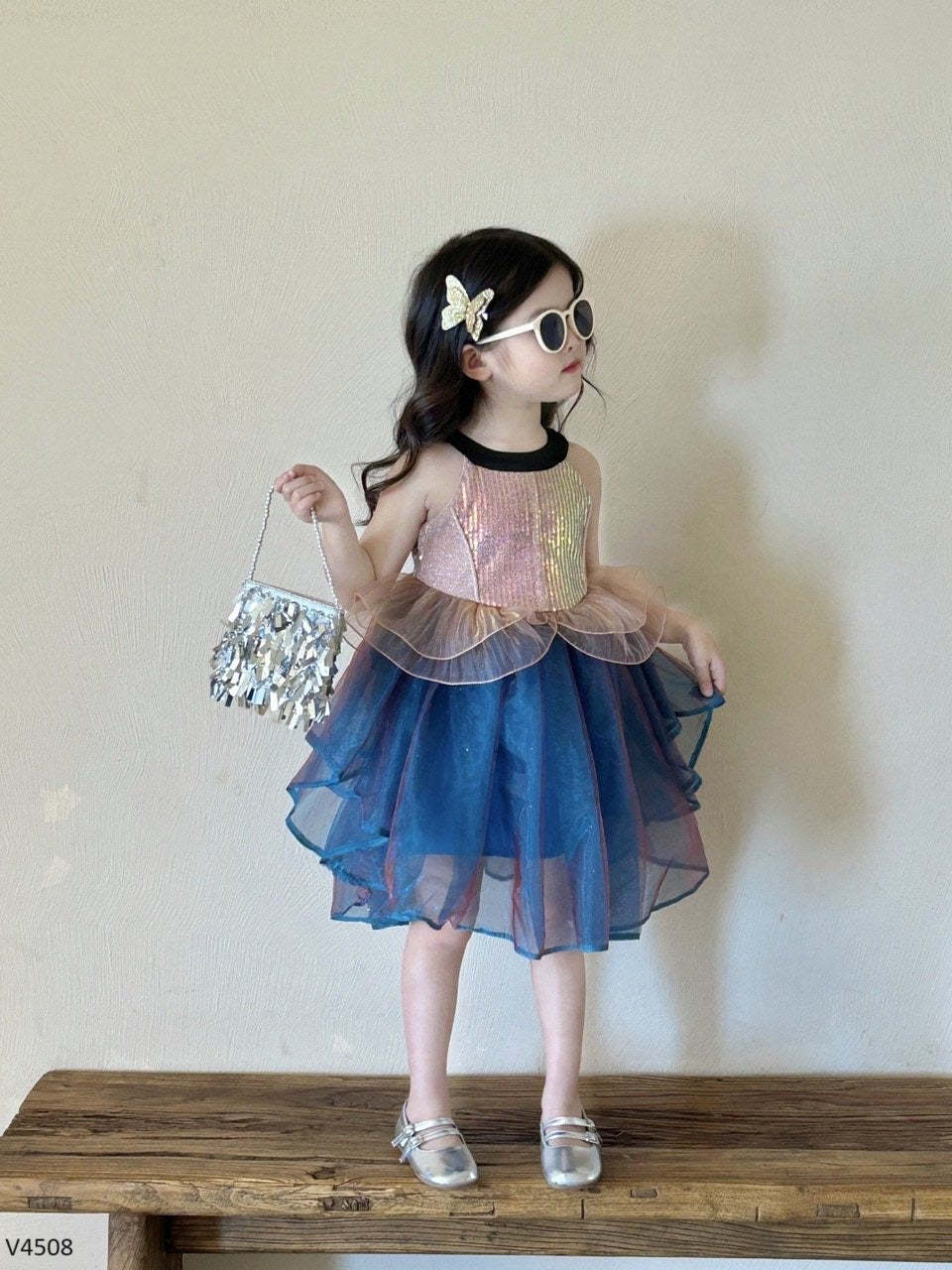 PINK AND BLUE PRINCESS DRESS