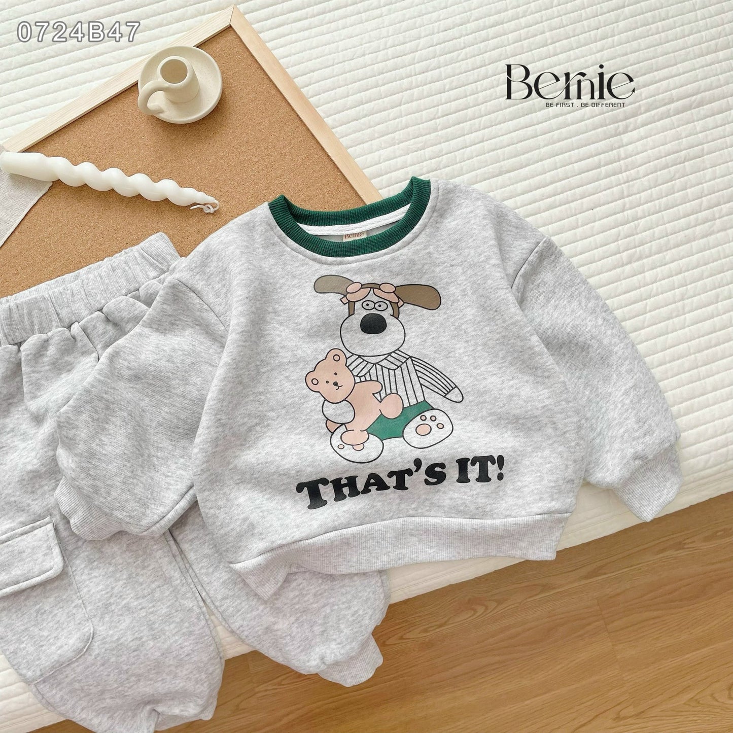 GRAY BEAR FELT SET