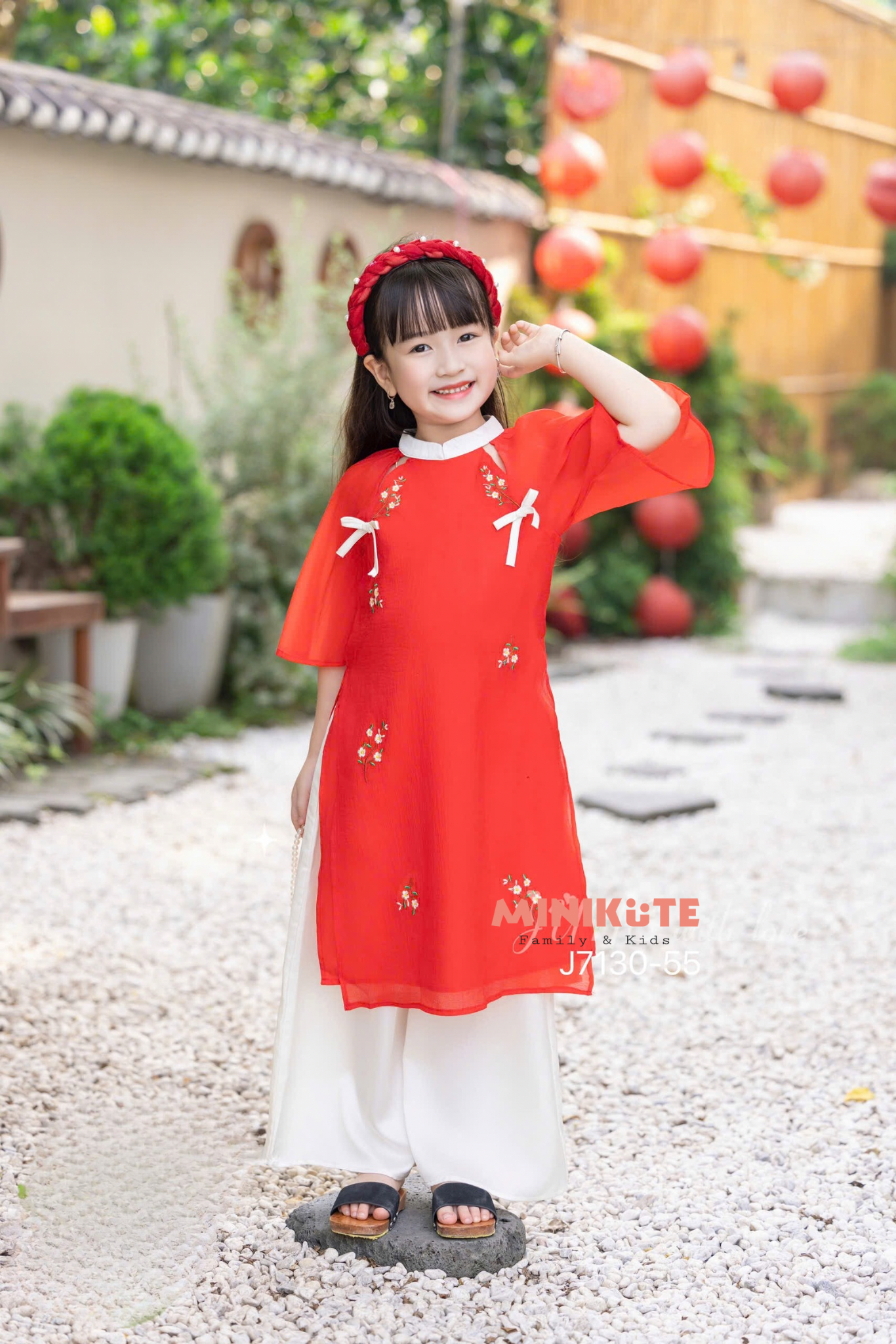 Áo Dài Thy Vân - Đỏ