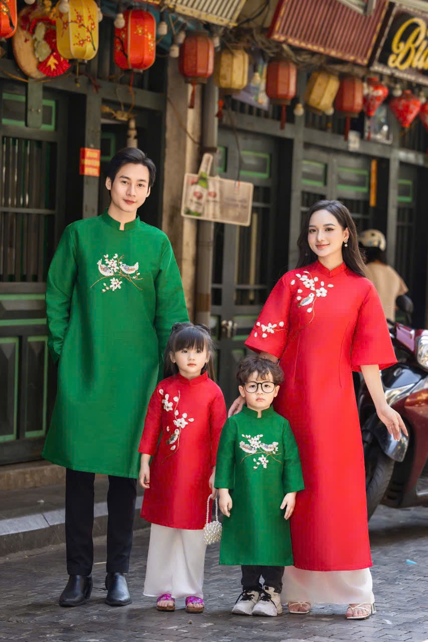 Áo Dài Mẹ Bé Nghinh Xuân