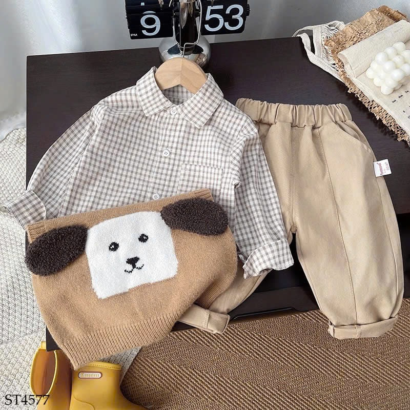 SET OF 3 BROWN SET FOR BOY