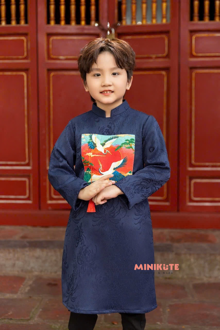 Áo Dài Gia Đình Cát Tường - Tím