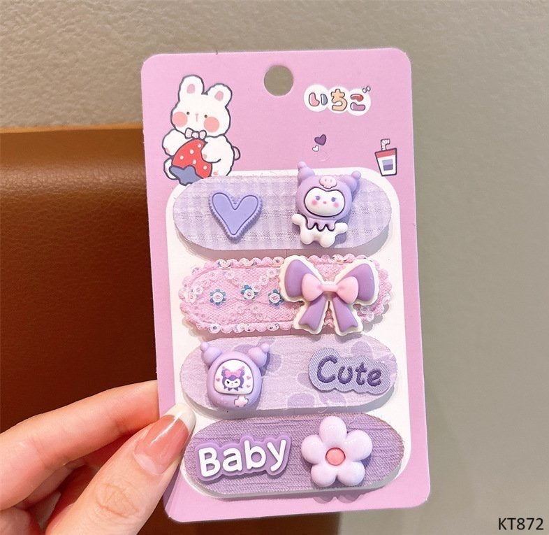 SET OF 20 KUROMI HAIR CLIPS