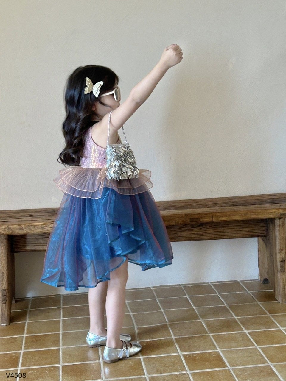 PINK AND BLUE PRINCESS DRESS
