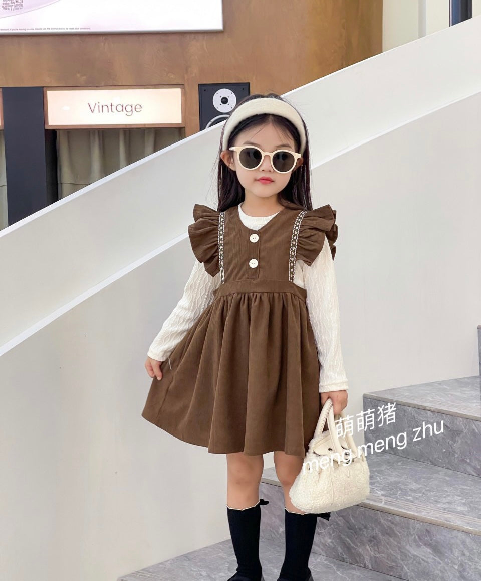 WHITE TOP AND DRESS SET