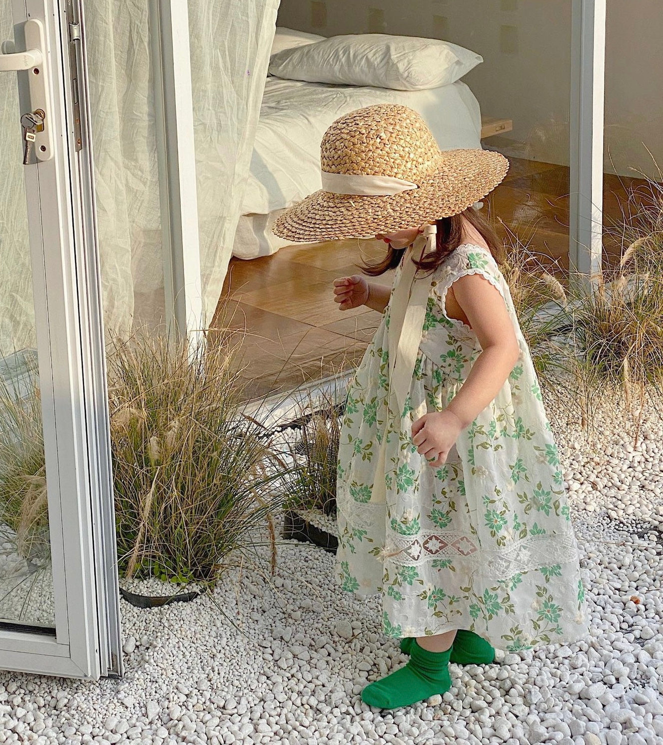 GREEN EMBROIDERED DRESS