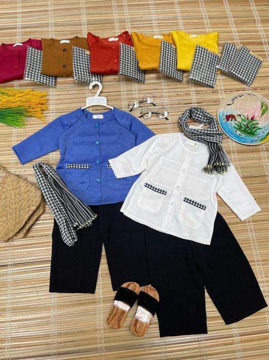 Bà Ba Bé Trai - Xanh Trắng