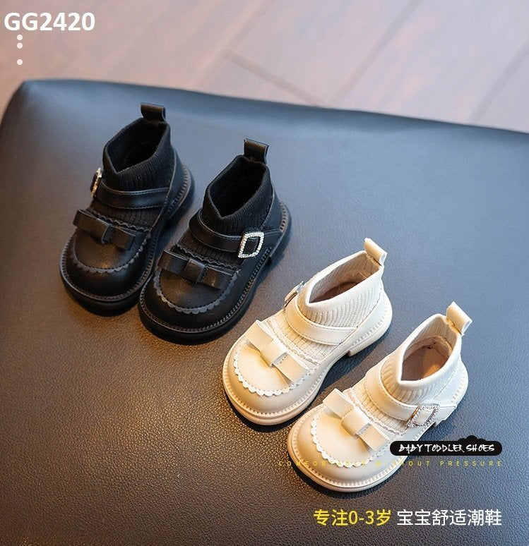 BOW WOOL BABY BOOT