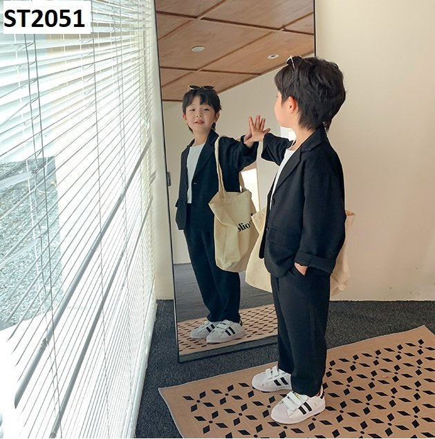 BLACK VEST AND PANT SET