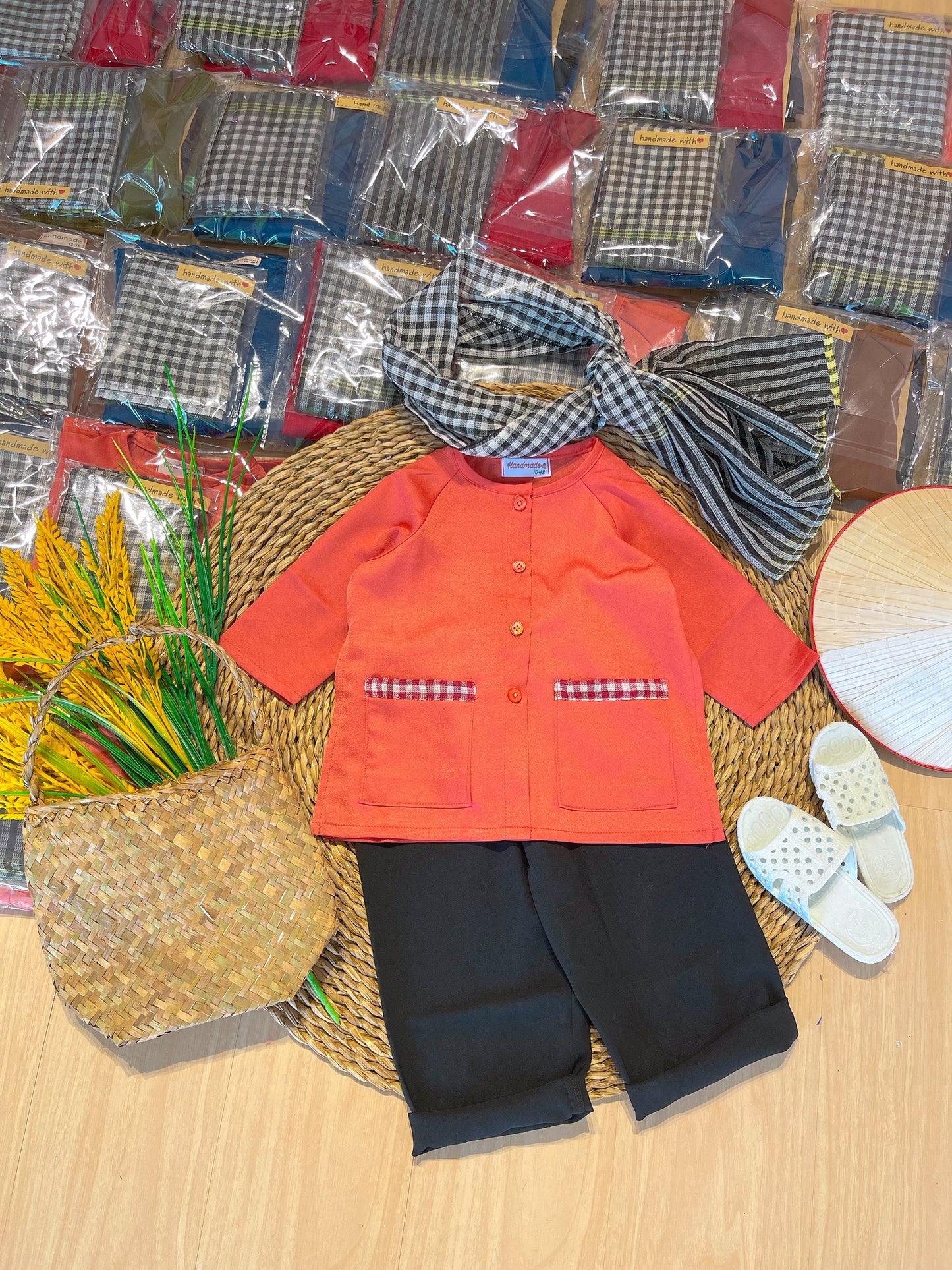 Giỏ Đệm Phối Bà Ba Cho Bé