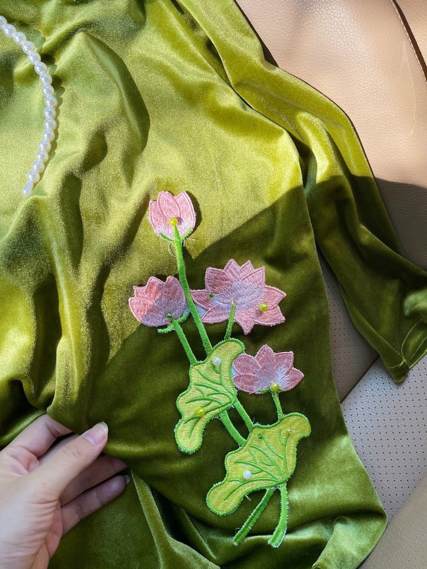 Áo Dài Nhung Diệp Châu