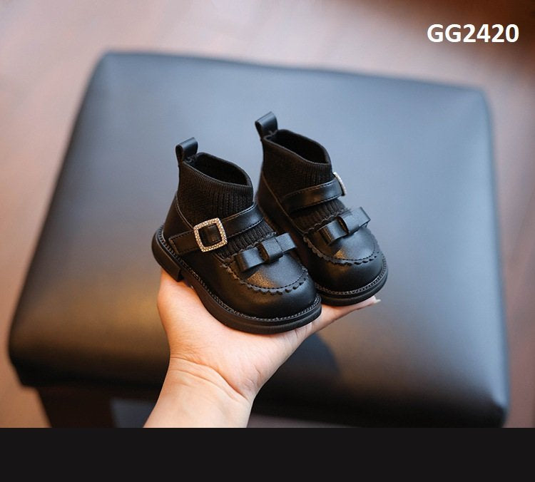 BOW WOOL BABY BOOT