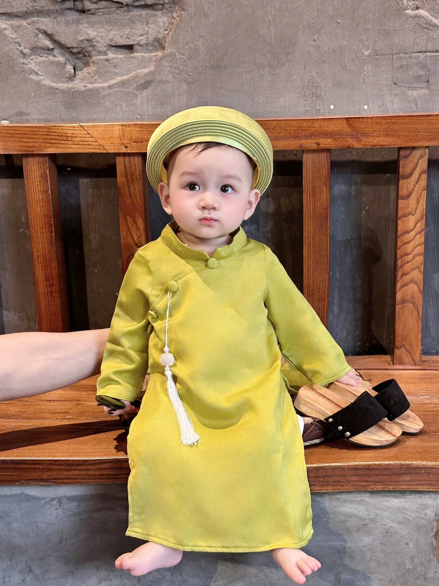 Áo Dài Minh Anh Kèm Khăn Đóng