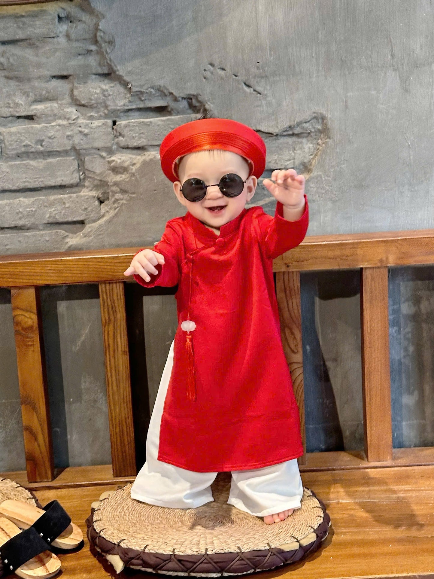 Áo Dài Ông Đồ Đỏ