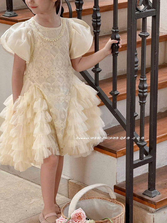 CREAM LAYER DRESS