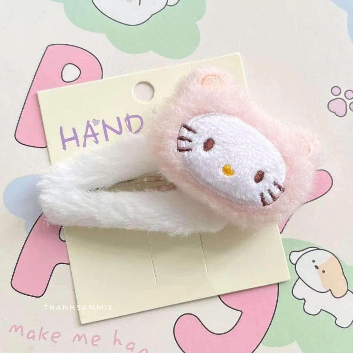 SET OF 15 PINK KITTY HAIR CLIPS