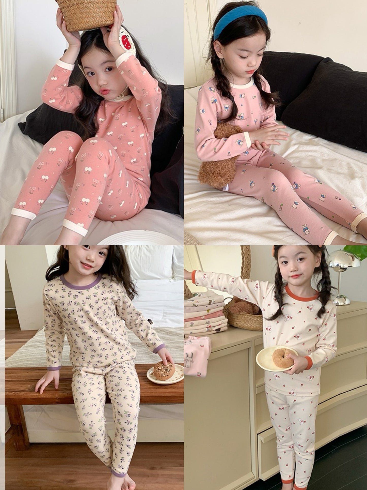 SOFT FLEECE HOMEWEAR FOR GIRL - 4 COLOR