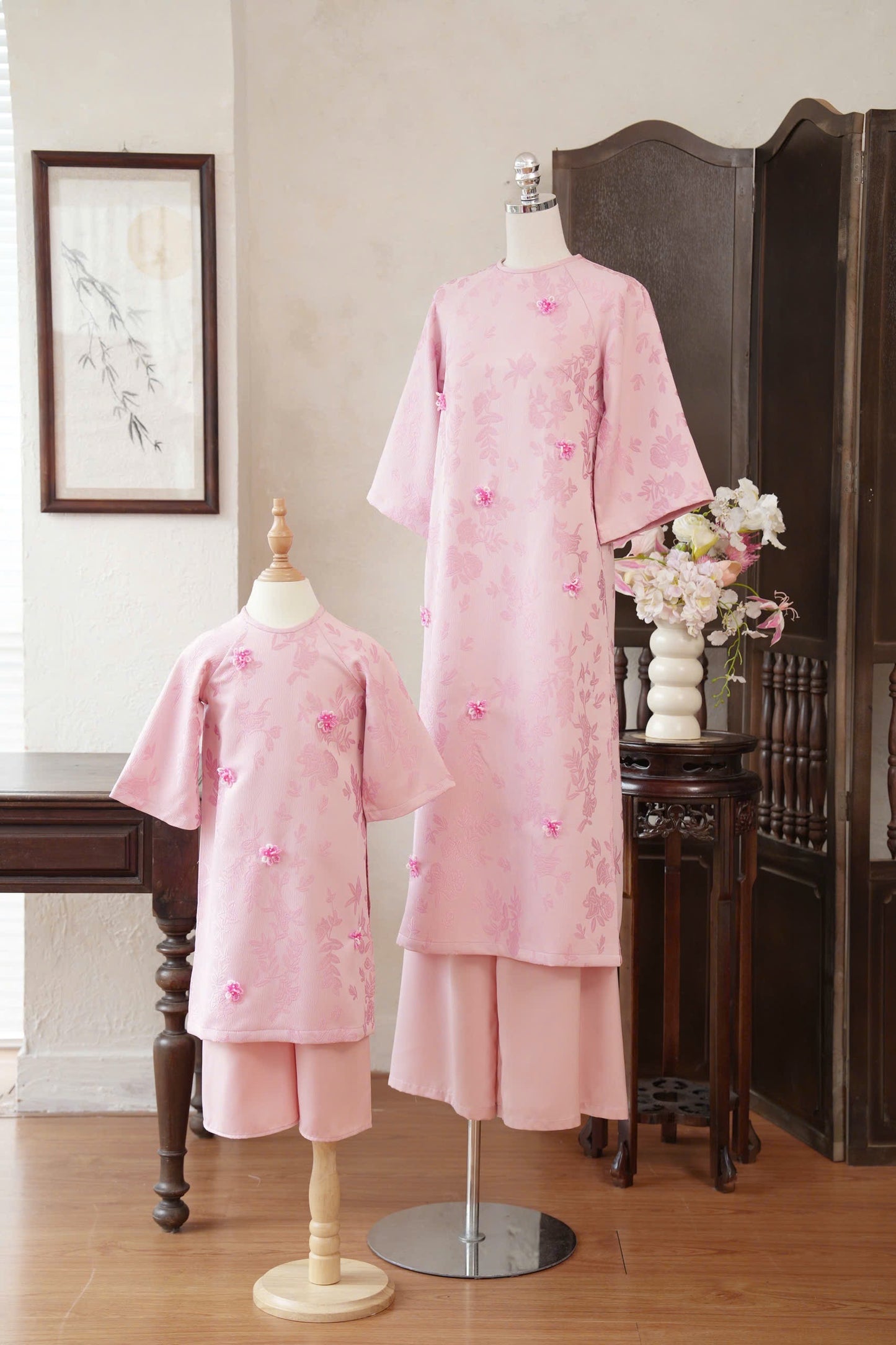 Áo Dài Mẹ Bé Nhi Uyên