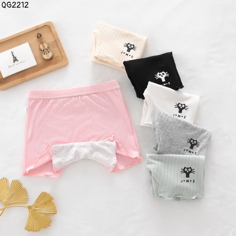 SET OF 4 SOFT COTTON SHORTS ( PINK - GREY - MINT- WHITE)