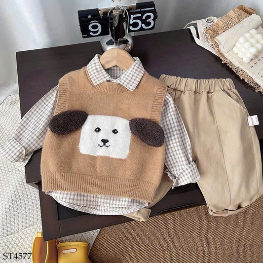 SET OF 3 BROWN SET FOR BOY