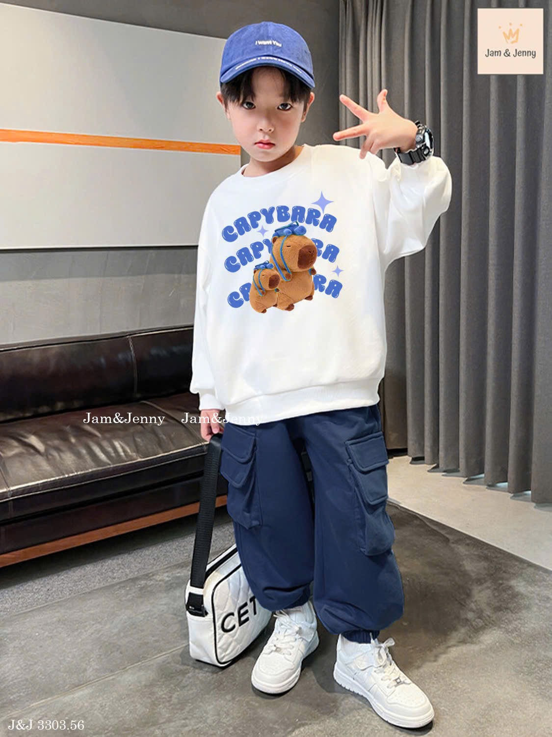 BULE CABYBARA BOY SET