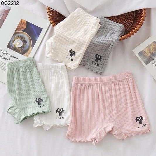 SET OF 4 SOFT COTTON SHORTS ( PINK - GREY - MINT- WHITE)