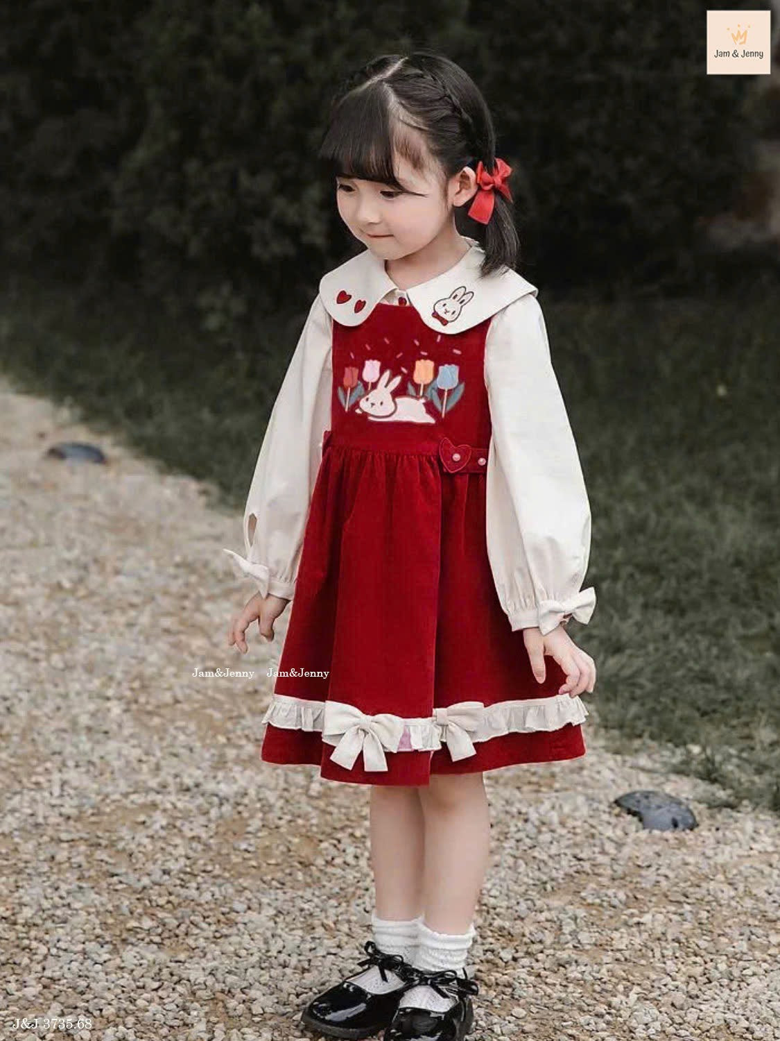 RED BUNNY DRESS SET