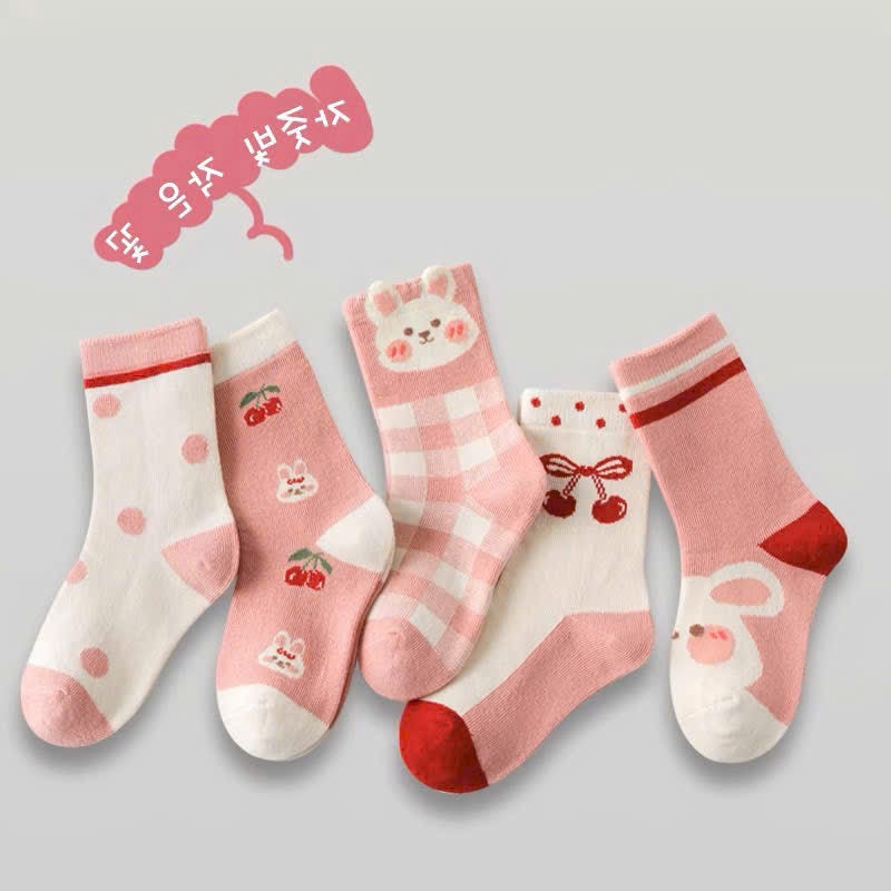 10 PAIRS OF PINK BUNNY SOCKS