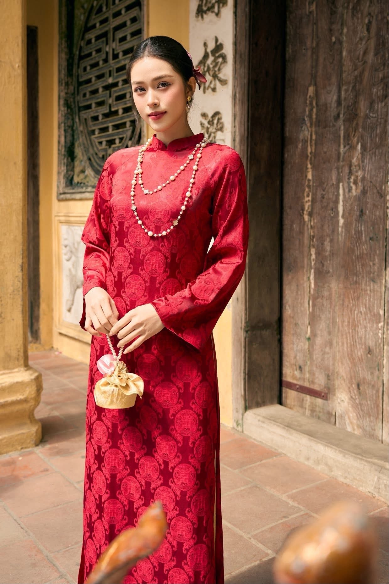 Double Layer Ao Dai | Vietnamese Traditional Dress • Tet Outfit • Elegant Wedding Tea Ceremony Heritage Dress. Lunar New Year Dress