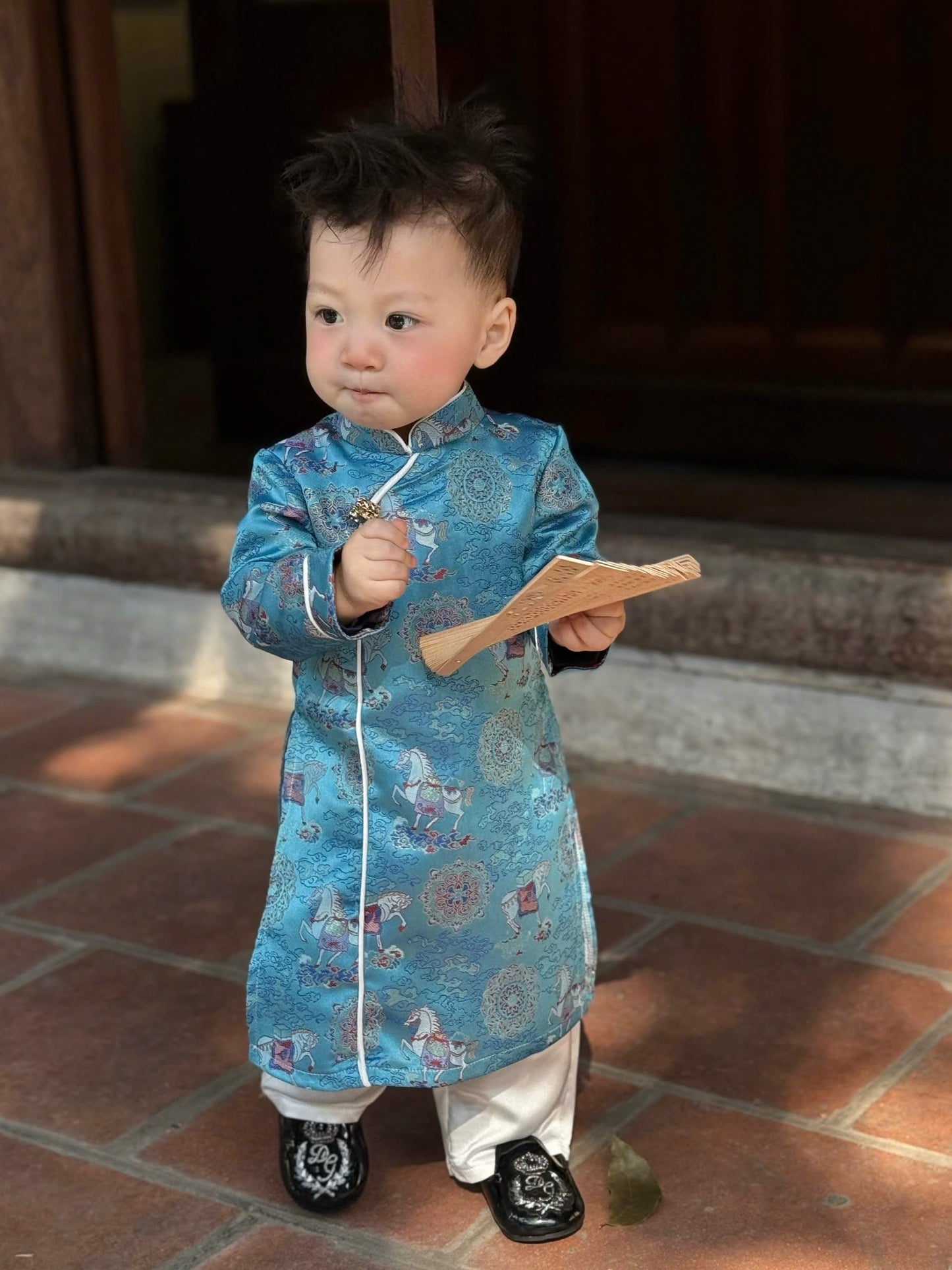 Boys Traditional Áo Dài Set - Vietnamese New Year Outfit | Kids Heritage Dress -Wedding & Birthday Suit